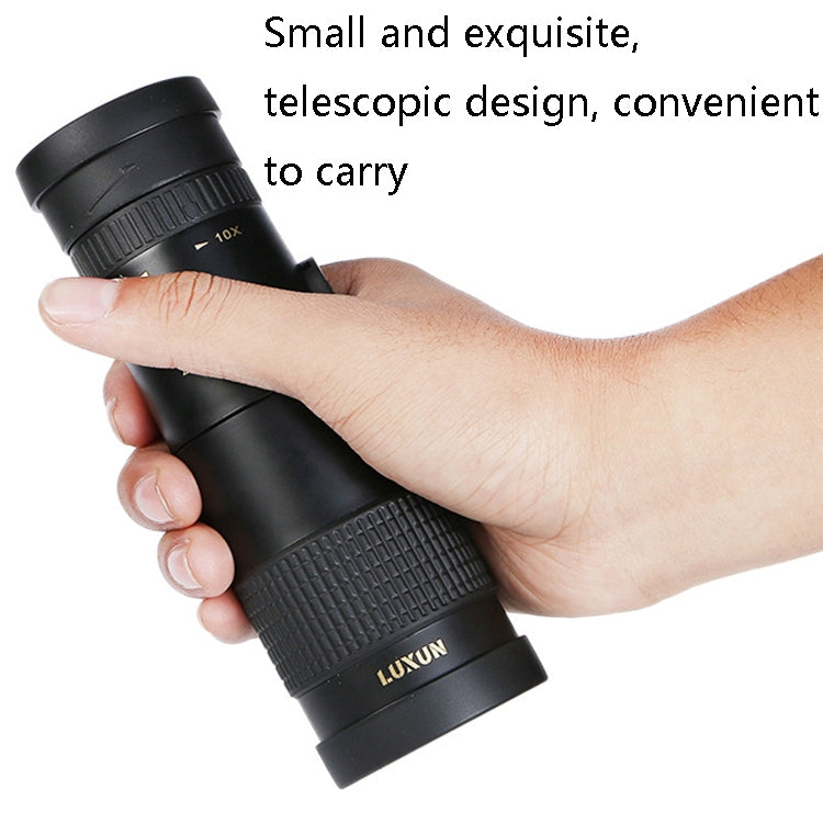 LUXUN 10-30x40 Mini telescopio de alta potencia HD de un solo cilindro para teléfono móvil, Telescope & Phone Clip & Tripod
