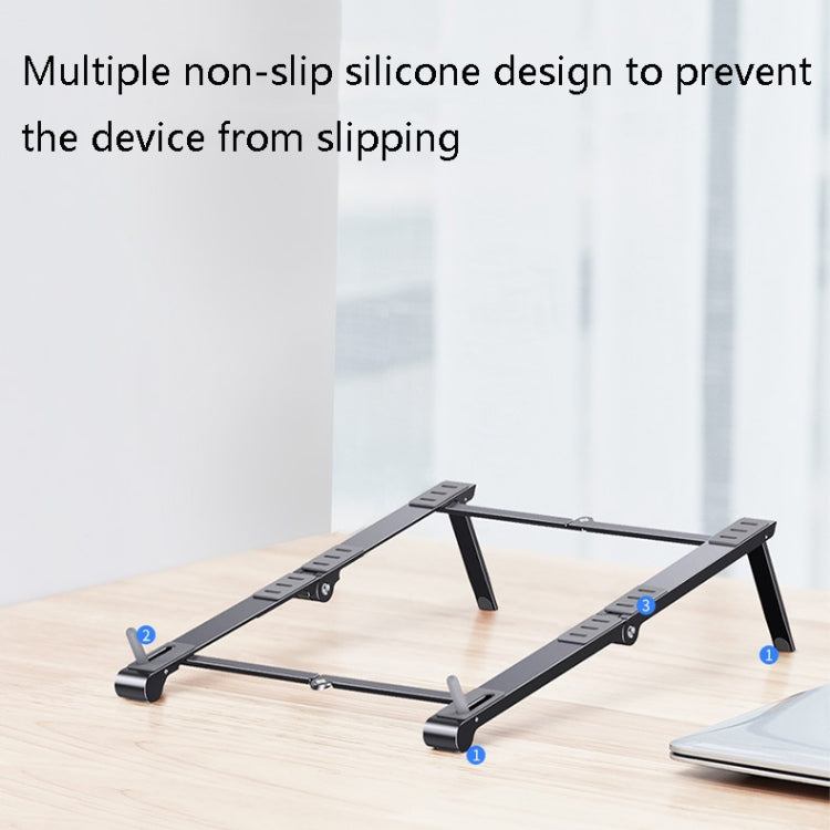 Oatsbasf 03040 Soporte de metal para mini portátil Soporte plegable de refrigeración para computadora de aleación de aluminio