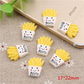 10 PCS Papas fritas Resina Niños Accesorios DIY, 10 PCS DIY French Fries