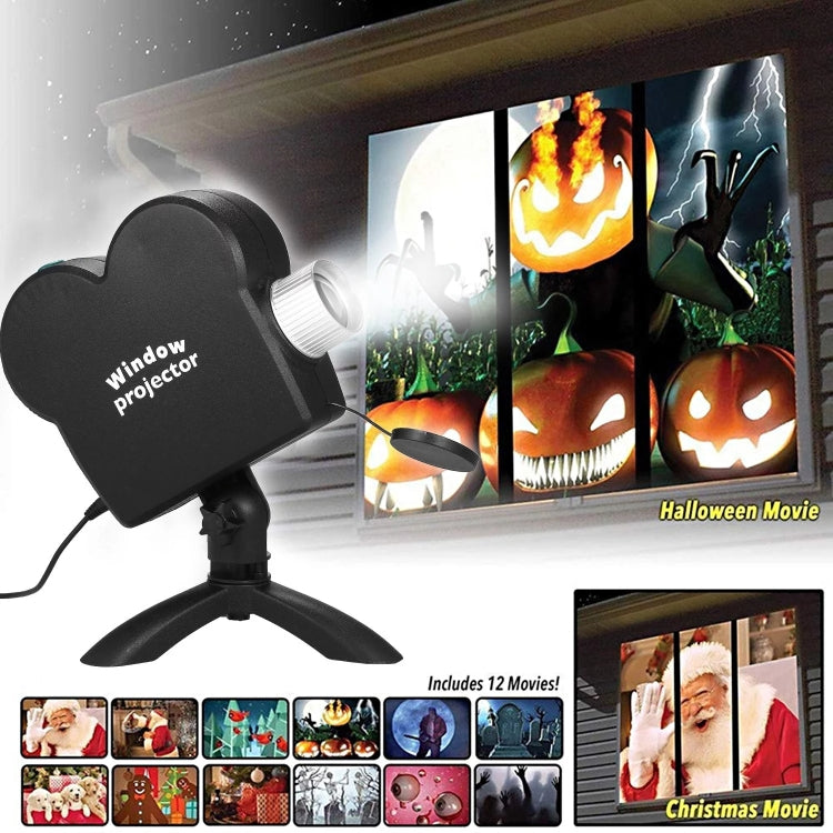 Navidad Halloween Proyector láser Mini ventana Proyector de cine en casa, US Plug, UK Plug, EU Plug, AU Plug