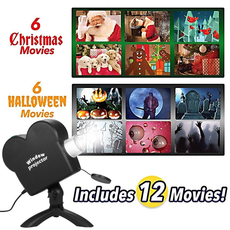 Navidad Halloween Proyector láser Mini ventana Proyector de cine en casa, US Plug, UK Plug, EU Plug, AU Plug