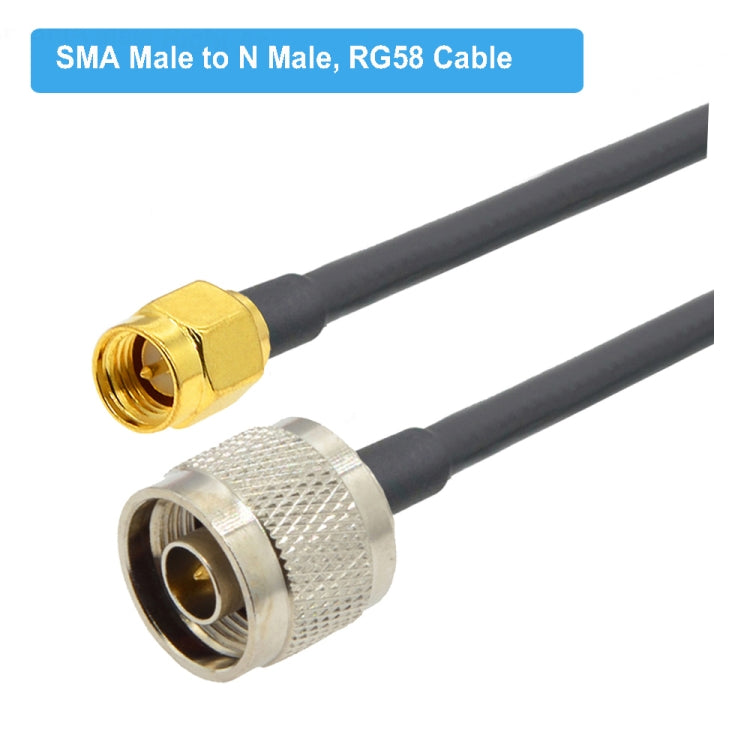 Cable adaptador coaxial SMA macho a N macho RG58, SMA Male to N Male 0.5m, SMA Male to N Male 1m, SMA Male to N Male 1.5m, SMA Male to N Male 3m, SMA Male to N Male 5m, SMA Male to N Male 10m