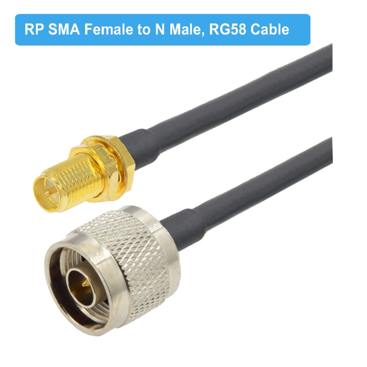 Cable adaptador coaxial RP-SMA hembra a N macho RG58, RP-SMA Female To N Male 0.5m, RP-SMA Female To N Male 1m, RP-SMA Female To N Male 1.5m, RP-SMA Female To N Male 3m, RP-SMA Female To N Male 5m, RP-SMA Female To N Male 10m
