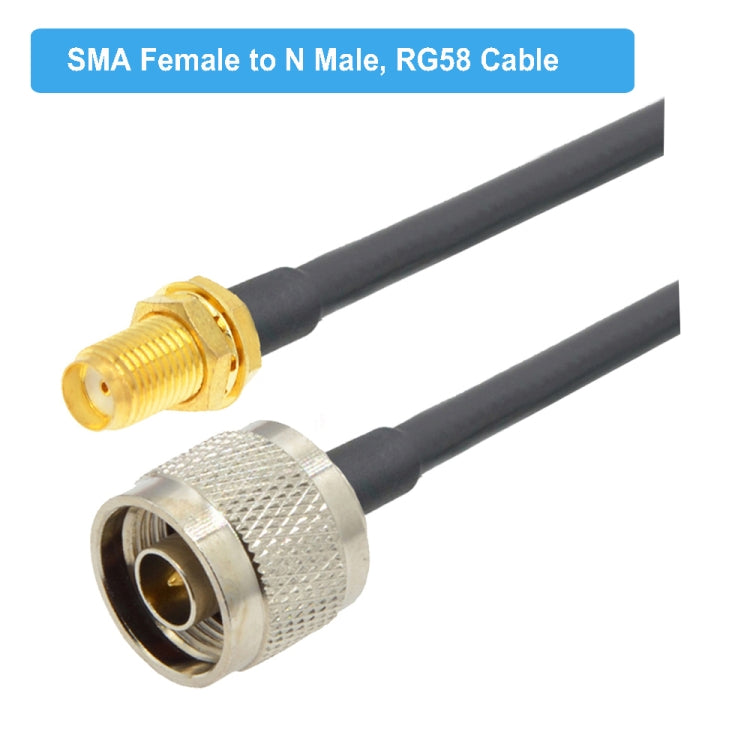 Cable adaptador coaxial SMA hembra a N macho RG58, SMA Female To N Male 0.5m, SMA Female To N Male 1m, SMA Female To N Male 1.5m, SMA Female To N Male 3m, SMA Female To N Male 5m, SMA Female To N Male 10m