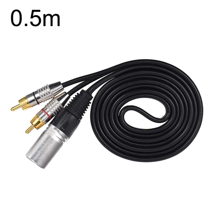Cable de audio estéreo con conector macho XLR macho a 2 RCA, longitud:, 0.5m, 1m, 1.5m, 2m, 3m, 5m, 8m, 10m