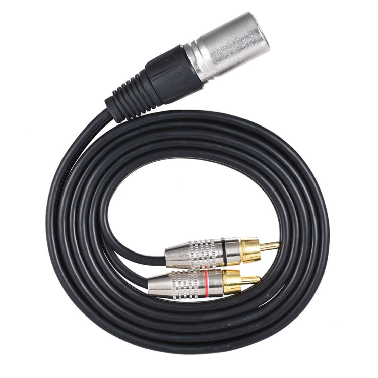 Cable de audio estéreo con conector macho XLR macho a 2 RCA, longitud:, 0.5m, 1m, 1.5m, 2m, 3m, 5m, 8m, 10m