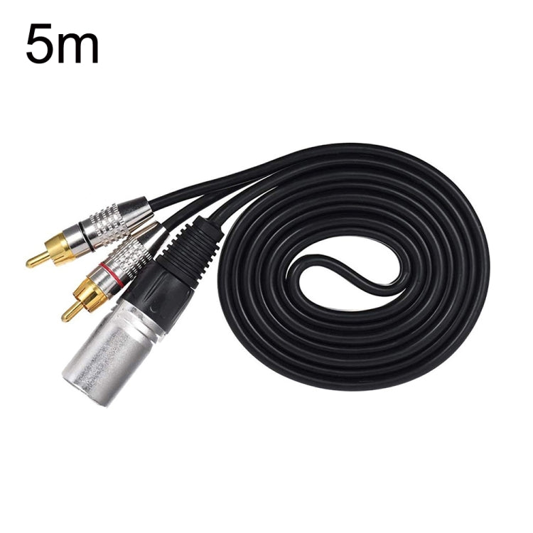Cable de audio estéreo con conector macho XLR macho a 2 RCA, longitud:, 0.5m, 1m, 1.5m, 2m, 3m, 5m, 8m, 10m