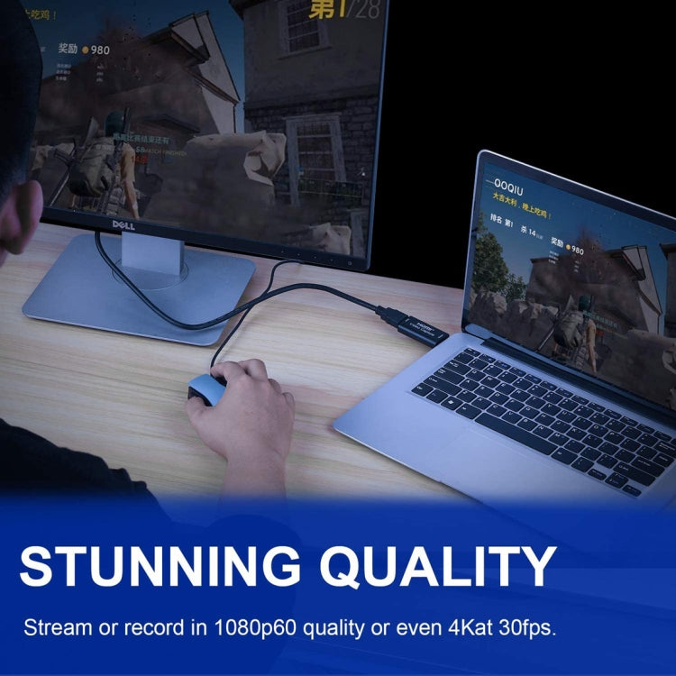 Tarjeta de captura de vídeo HDMI Caja de grabación en vivo Caja adaptadora de captura de vídeo, USB 2.0
