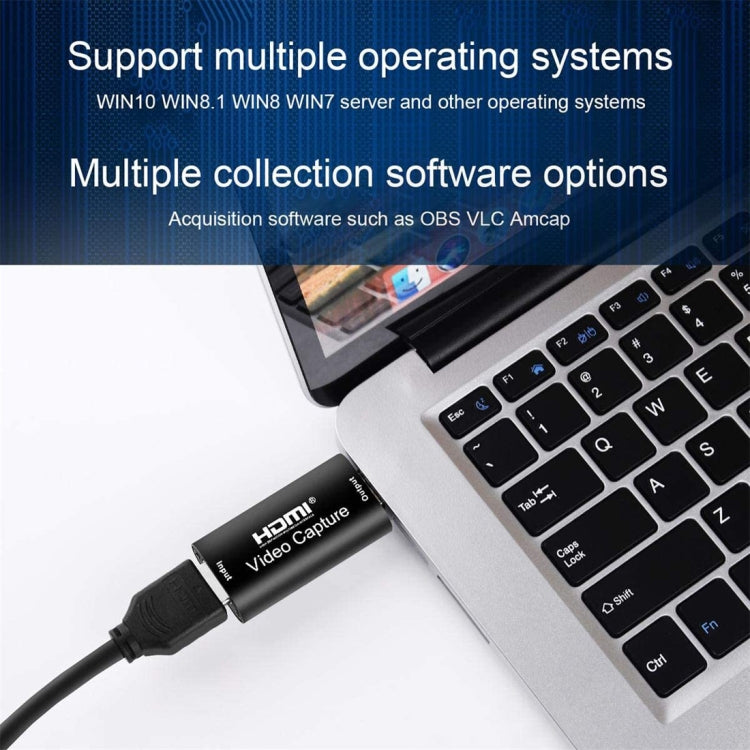 Tarjeta de captura de vídeo HDMI Caja de grabación en vivo Caja adaptadora de captura de vídeo, USB 2.0