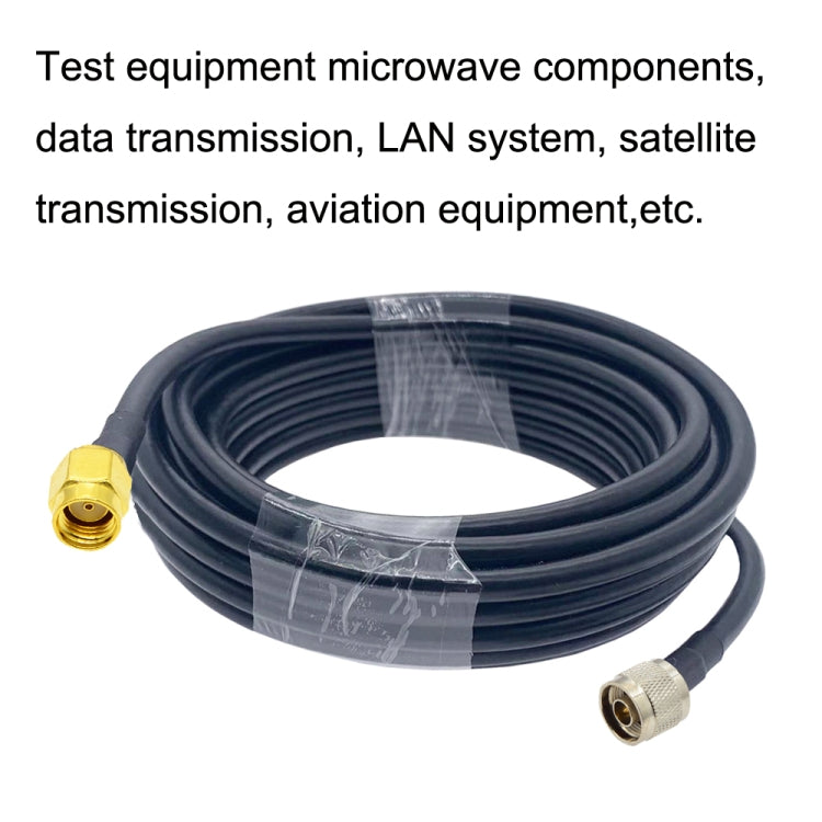 Cable adaptador coaxial RP-SMA macho a N macho RG58, RP-SMA Male to N Male 0.5m, RP-SMA Male to N Male 1m, RP-SMA Male to N Male 1.5m, RP-SMA Male to N Male 3m, RP-SMA Male to N Male 5m, RP-SMA Male to N Male10m