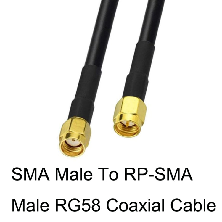 Cable adaptador coaxial SMA macho a RP-SMA macho RG58, SMA Male To RP-SMA Male 0.5m, SMA Male To RP-SMA Male 1m, SMA Male To RP-SMA Male 1.5m, SMA Male To RP-SMA Male 3m, SMA Male To RP-SMA Male 5m, SMA Male To RP-SMA Male 10m