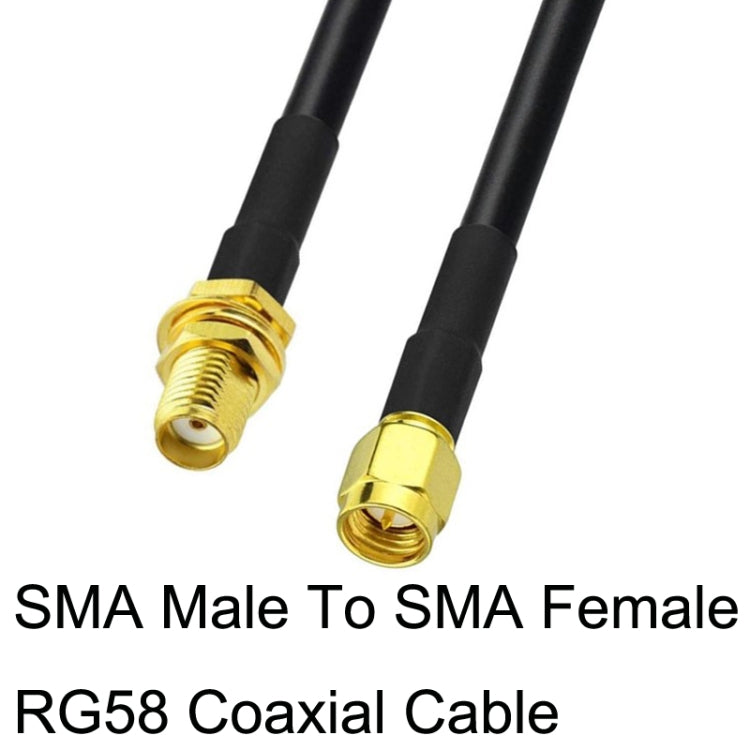 Cable adaptador coaxial SMA macho a SMA hembra RG58, SMA Male To SMA Female 0.5m, SMA Male To SMA Female 1m, SMA Male To SMA Female 1.5m, SMA Male To SMA Female 3m, SMA Male To SMA Female 5m, SMA Male To SMA Female 10m