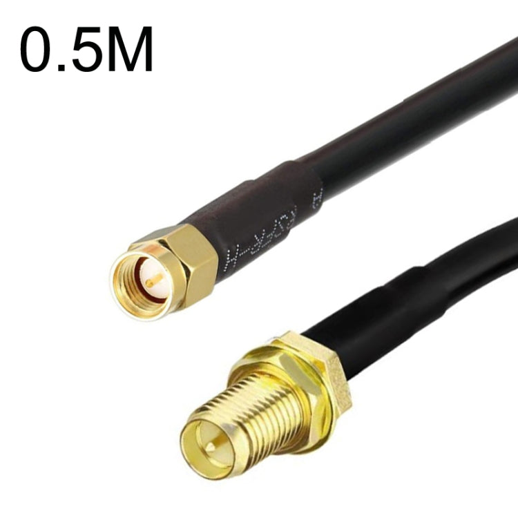 Cable adaptador coaxial SMA macho a RP-SMA hembra RG58, SMA Male To RP-SMA Female 0.5m, SMA Male To RP-SMA Female 1m, SMA Male To RP-SMA Female 1.5m, SMA Male To RP-SMA Female 3m, SMA Male To RP-SMA Female 5m, SMA Male To RP-SMA Female 10m
