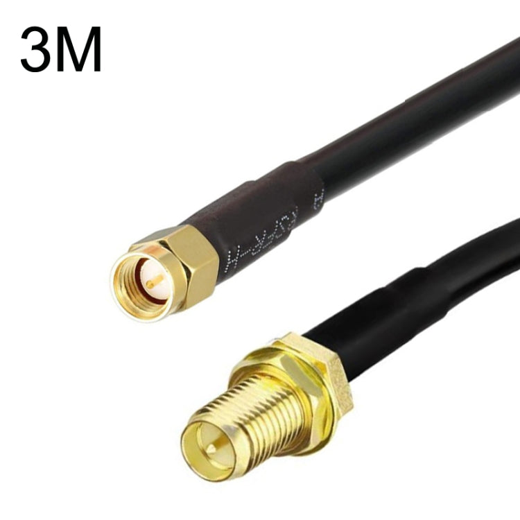 Cable adaptador coaxial SMA macho a RP-SMA hembra RG58, SMA Male To RP-SMA Female 0.5m, SMA Male To RP-SMA Female 1m, SMA Male To RP-SMA Female 1.5m, SMA Male To RP-SMA Female 3m, SMA Male To RP-SMA Female 5m, SMA Male To RP-SMA Female 10m