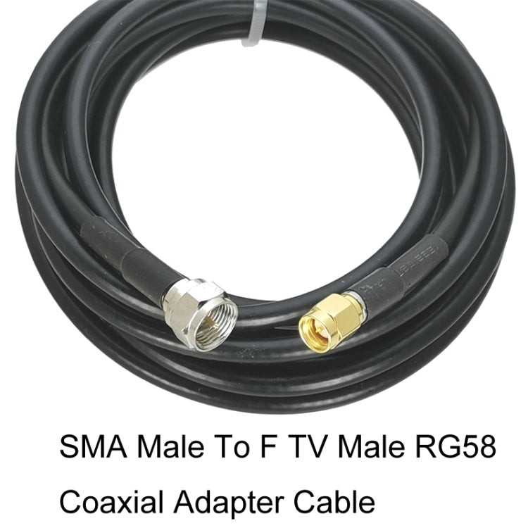 Cable adaptador coaxial SMA macho a F TV macho RG58, 0.5m, 1m, 1.5m, 3m, 5m, 10m