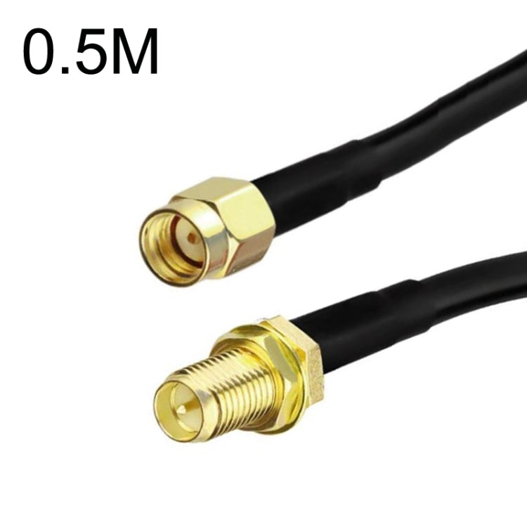 Cable adaptador coaxial RP-SMA macho a RP-SMA hembra RG58, RP-SMA Male To RP-SMA Female 0.5m, RP-SMA Male To RP-SMA Female 1m, RP-SMA Male To RP-SMA Female 1.5m, RP-SMA Male To RP-SMA Female 3m, RP-SMA Male To RP-SMA Female 5m                          ...