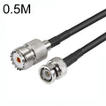 Cable adaptador coaxial BNC macho a UHF hembra RG58, 0.5m, 1m, 1.5m, 3m, 5m, 10m