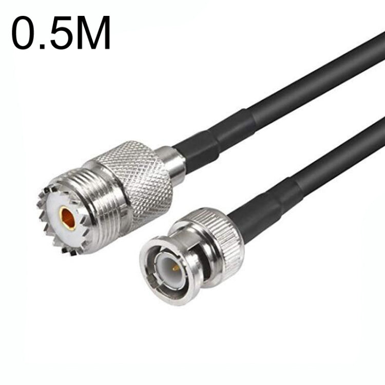 Cable adaptador coaxial BNC macho a UHF hembra RG58, 0.5m, 1m, 1.5m, 3m, 5m, 10m