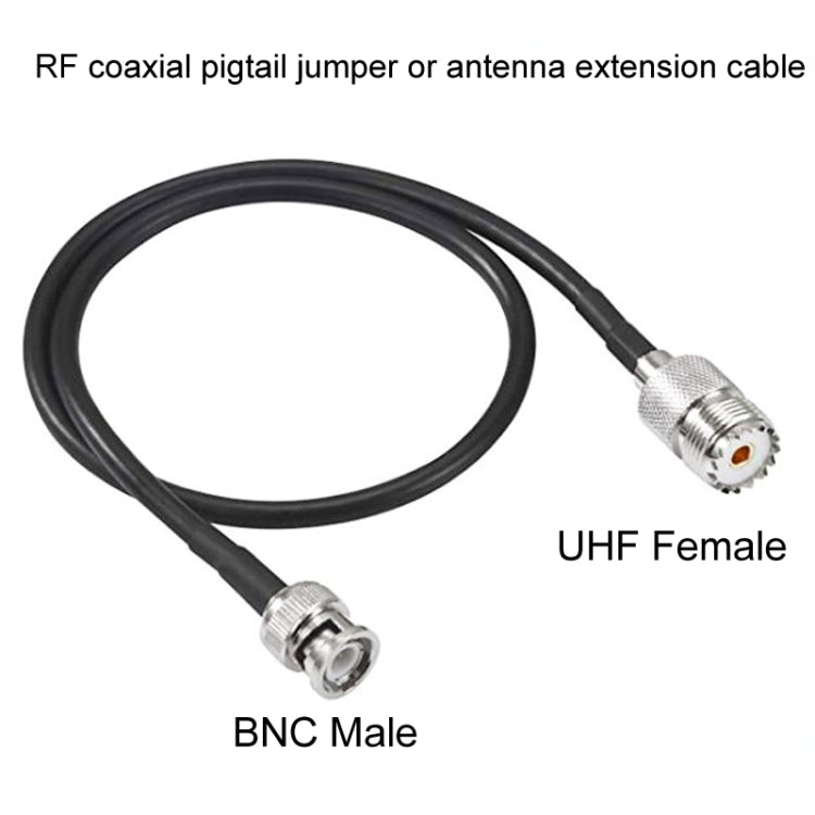 Cable adaptador coaxial BNC macho a UHF hembra RG58, 0.5m, 1m, 1.5m, 3m, 5m, 10m