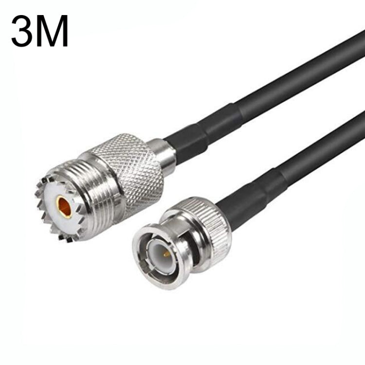 Cable adaptador coaxial BNC macho a UHF hembra RG58, 0.5m, 1m, 1.5m, 3m, 5m, 10m