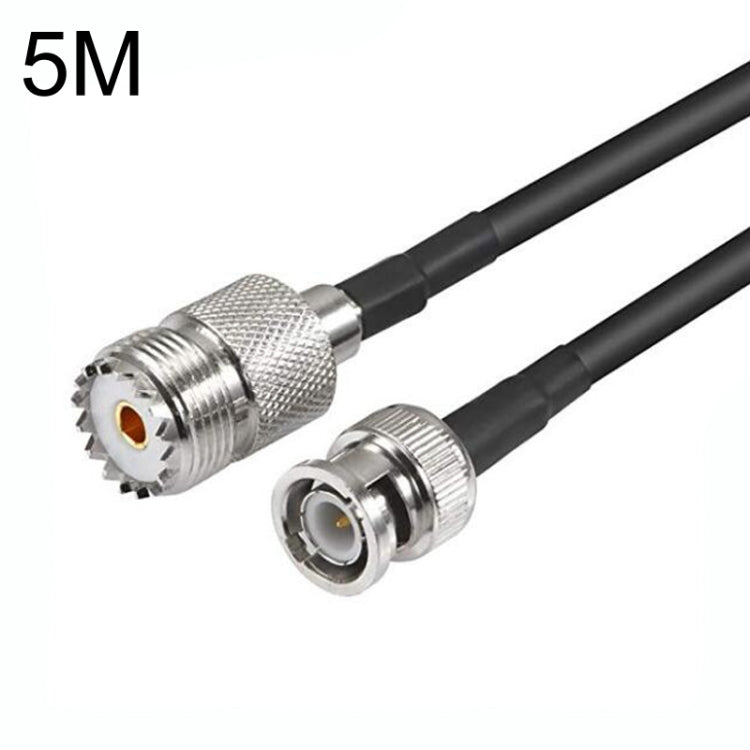 Cable adaptador coaxial BNC macho a UHF hembra RG58, 0.5m, 1m, 1.5m, 3m, 5m, 10m