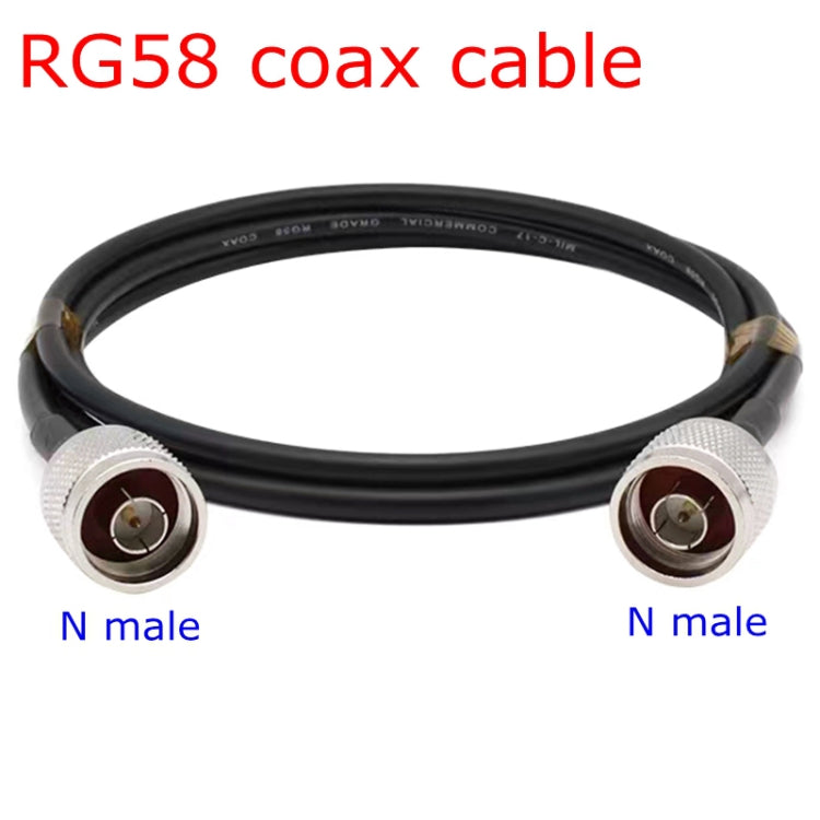 Cable adaptador coaxial N macho a N macho RG58, 0.5m, 1m, 1.5m, 3m, 5m, 10m