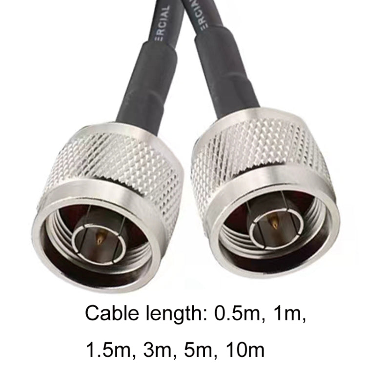 Cable adaptador coaxial N macho a N macho RG58, 0.5m, 1m, 1.5m, 3m, 5m, 10m