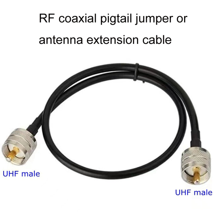 Cable adaptador coaxial UHF macho a UHF macho RG58, 0.5m, 1m, 1.5m, 3m, 5m, 10m
