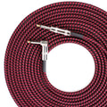 Cable de conexión de guitarra Folk Bass Performance Reducción de ruido Codo Cable de guitarra de audio, 0.5m(Red Black), 1m(Red Black), 3m(Red Black), 6m(Red Black), 10m(Red Black)