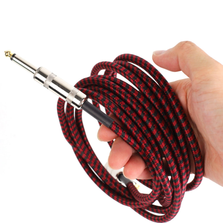 Cable de conexión de guitarra Folk Bass Performance Reducción de ruido Codo Cable de guitarra de audio, 0.5m(Red Black), 1m(Red Black), 3m(Red Black), 6m(Red Black), 10m(Red Black)