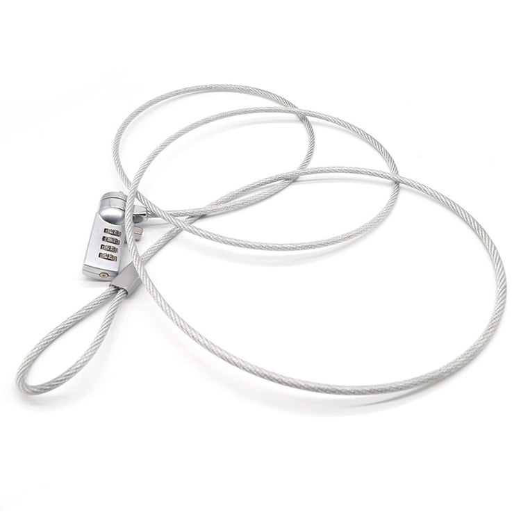 Cerradura de computadora de cuatro dígitos Cerradura de contraseña antirrobo universal para computadora portátil, Diameter 3.5 mm Length 1.2 m, Diameter 3.5 mm Length 1.5 m, Diameter 3.5 mm Length 1.8 m