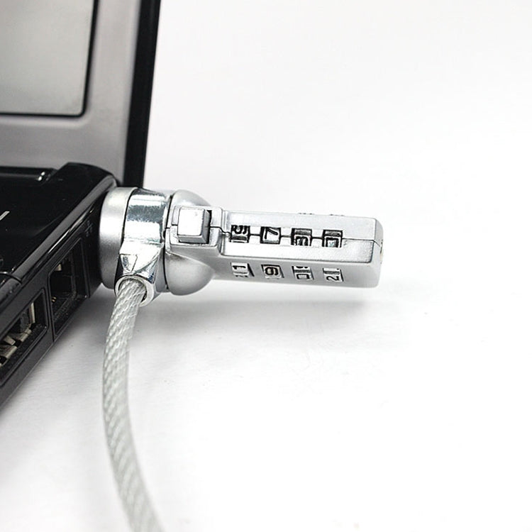 Cerradura de computadora de cuatro dígitos Cerradura de contraseña antirrobo universal para computadora portátil, Diameter 3.5 mm Length 1.2 m, Diameter 3.5 mm Length 1.5 m, Diameter 3.5 mm Length 1.8 m