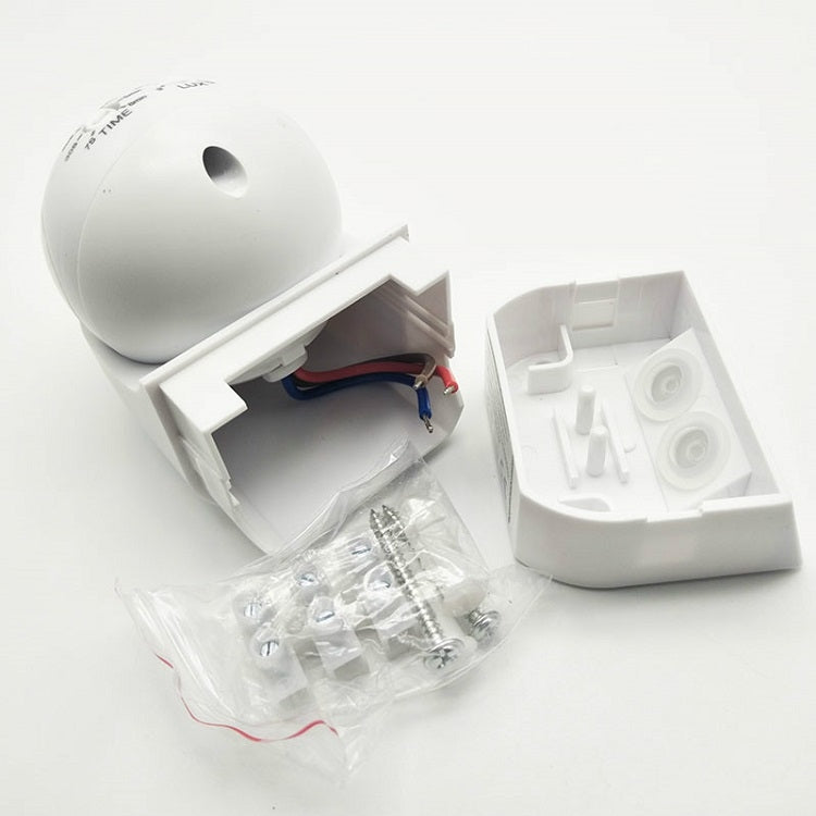 Detector de interruptor de sensor infrarrojo de cuerpo humano, resistente al agua, de larga distancia, con forma de bola, CA 110-220V