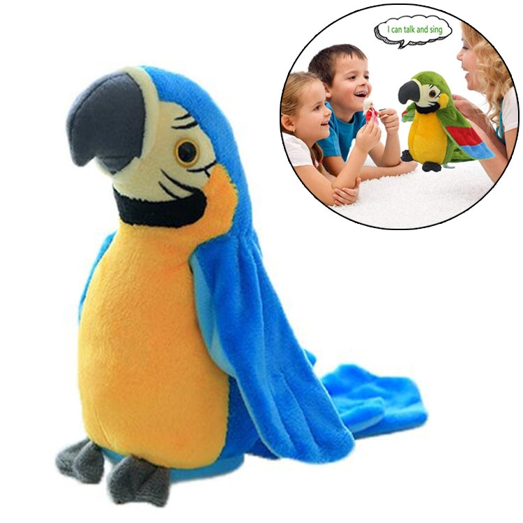 Juguete de peluche loros que graban loros parlantes girarán las alas del ventilador juguetes para niños, Height 18cm