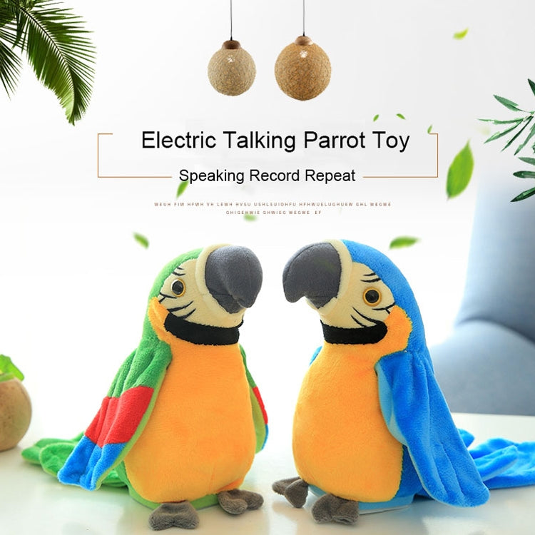 Juguete de peluche loros que graban loros parlantes girarán las alas del ventilador juguetes para niños, Height 18cm