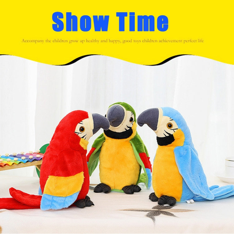 Juguete de peluche loros que graban loros parlantes girarán las alas del ventilador juguetes para niños, Height 18cm