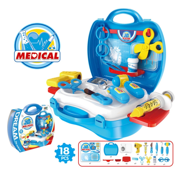Juego de herramientas de vajilla de cocina de simulación para niños, juego de simulación, casa, maleta, juguete, Medical, Kitchen, Supermaket, Tools, Makeup