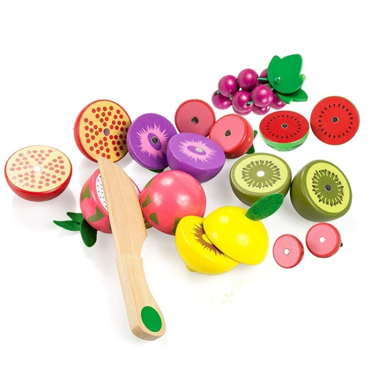 Niños de madera de corte magnético frutas y verduras bebé cortado música jugar casa cocina juguetes, YLB-14 PCS Vegetable Basket, YLB-12 PCS Fruit Basket