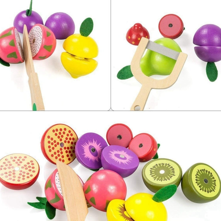 Niños de madera de corte magnético frutas y verduras bebé cortado música jugar casa cocina juguetes, YLB-14 PCS Vegetable Basket, YLB-12 PCS Fruit Basket