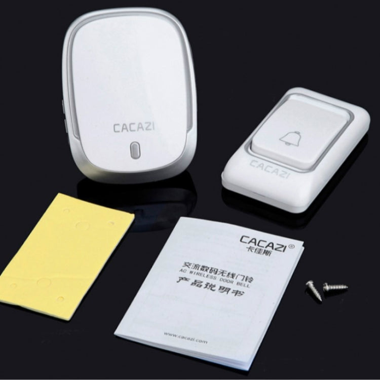 CACAZI K01 Buscapersonas Timbre inalámbrico con música inteligente a prueba de agua, entrega de colores aleatorios, enchufe para EE. UU. / UE / Reino Unido
