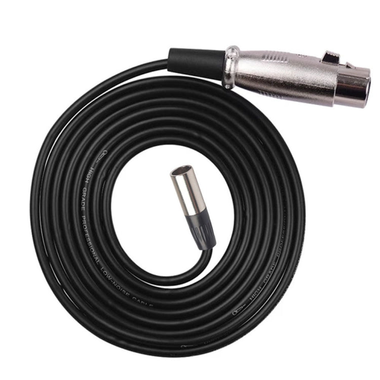 Cable de equilibrio Xlrmini Caron hembra a Mini macho para Cable de Audio de micrófono de tarjeta de sonido de 48V, 0.5m, 1m, 1.5m, 2m, 3m, 5m, 10m