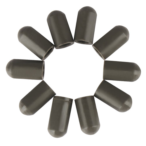 10 fundas de silicona gris para baquetas., 1.7×0.59×0.87cm