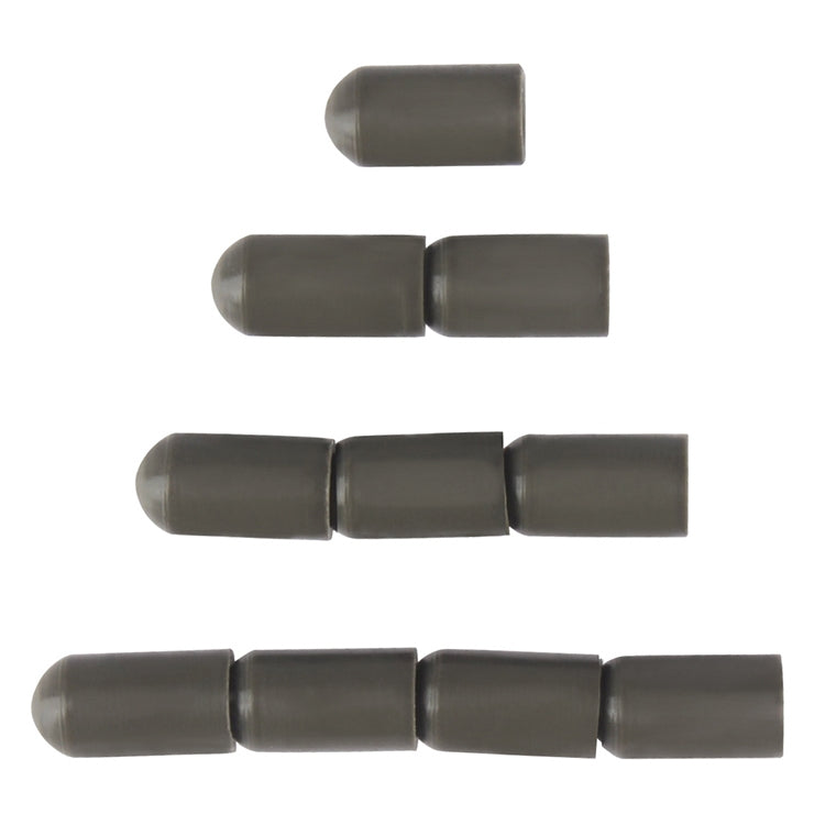 10 fundas de silicona gris para baquetas., 1.7×0.59×0.87cm