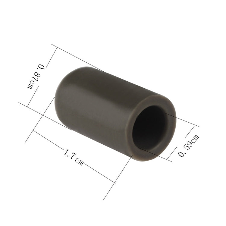 10 fundas de silicona gris para baquetas., 1.7×0.59×0.87cm