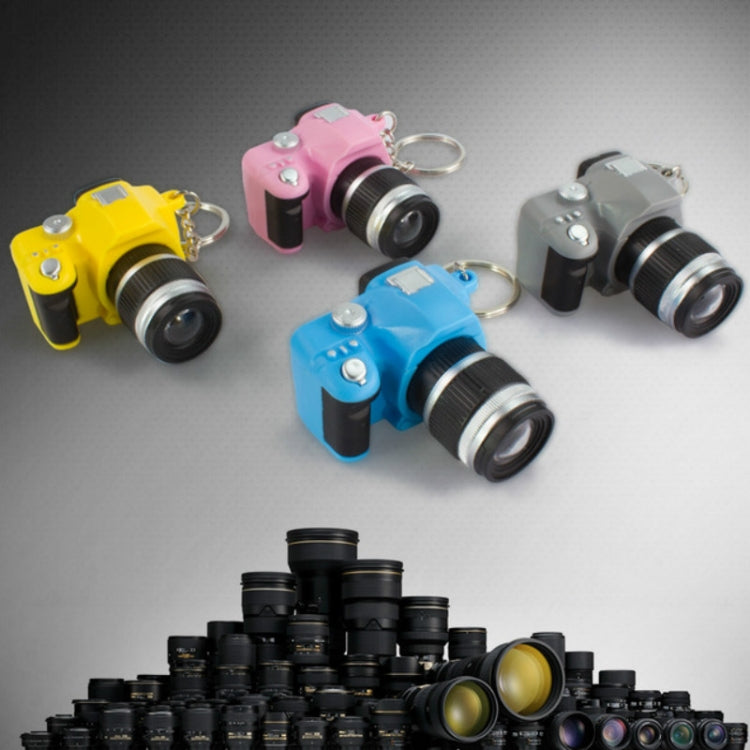Niños Mini SLR Cámara Modelo Estilo Llavero Pequeño Colgante con Sonido y Luz LED