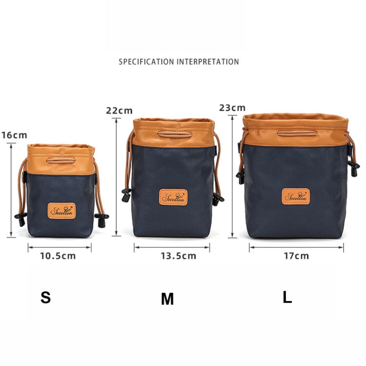 S.C.COTTON Bolsa de protección para lentes de cámara Bolsa con forro Bolsa de almacenamiento para cámara impermeable, L, M, S