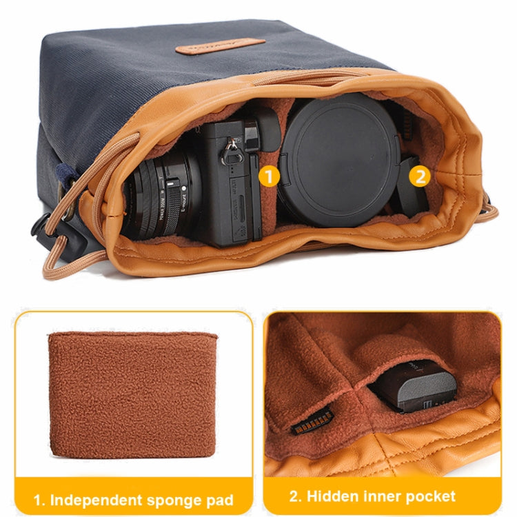 S.C.COTTON Bolsa de protección para lentes de cámara Bolsa con forro Bolsa de almacenamiento para cámara impermeable, L, M, S
