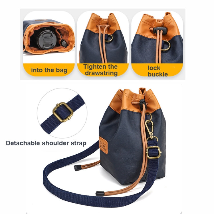 S.C.COTTON Bolsa de protección para lentes de cámara Bolsa con forro Bolsa de almacenamiento para cámara impermeable, L, M, S