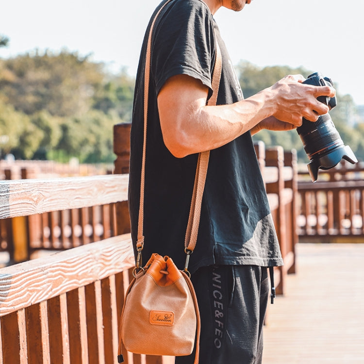 S.C.COTTON Bolsa de protección para lentes de cámara Bolsa con forro Bolsa de almacenamiento para cámara impermeable, L, M, S