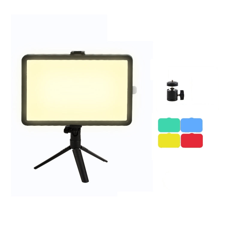 Luz de relleno en vivo de panel plano para fotografía de temperatura de tres colores, 6 pulgadas, 3200-5500K, especificación:, Only Light, Small Tripod, 30cm Bracket, 42CM Bracket, 0.5m Bracket, 0.5m Bracket +Bluetooth RC, 2.1m Bracket                 ...